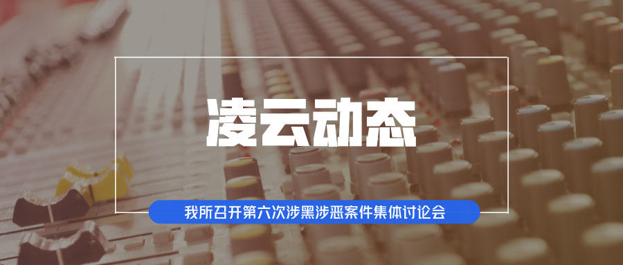 我所召开第六次涉黑涉恶案件集体讨论会